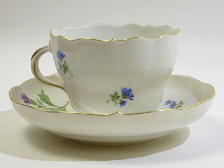 楽天市場】(アウトレット)マイセン 3つ花プレート18cmと1つ花