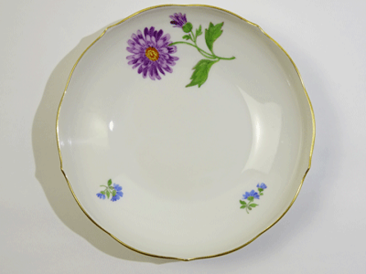 ♥️MEISSEN マイセン♥️ 三つ花 プレート 18㎝♥️ Meissen (マイセン) プレート 18cm 三つ花 勿忘草 ベーシックフラワー