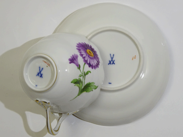 楽天市場】(アウトレット)マイセン 3つ花プレート18cmと1つ花