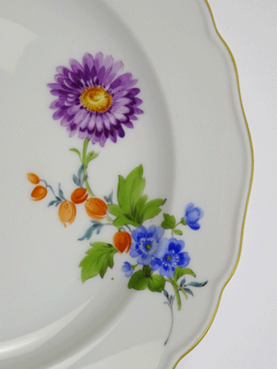 楽天市場】(アウトレット)マイセン 3つ花プレート18cmと1つ花