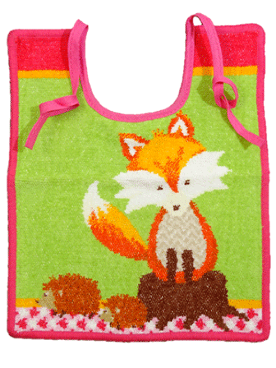 楽天市場】フェイラー キッズエプロン 25x30cm FOX ピンク