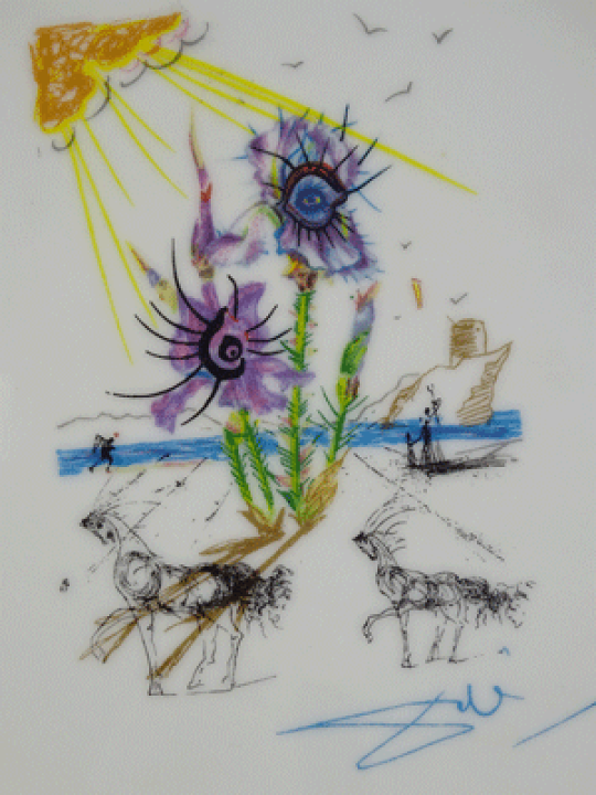 未使用 ロイヤル コペンハーゲン サルバドール ダリプレート 1枚 ROYAL COPENHAGEN 値下げ!!ロイヤルコペンハーゲン サルバドールダリ