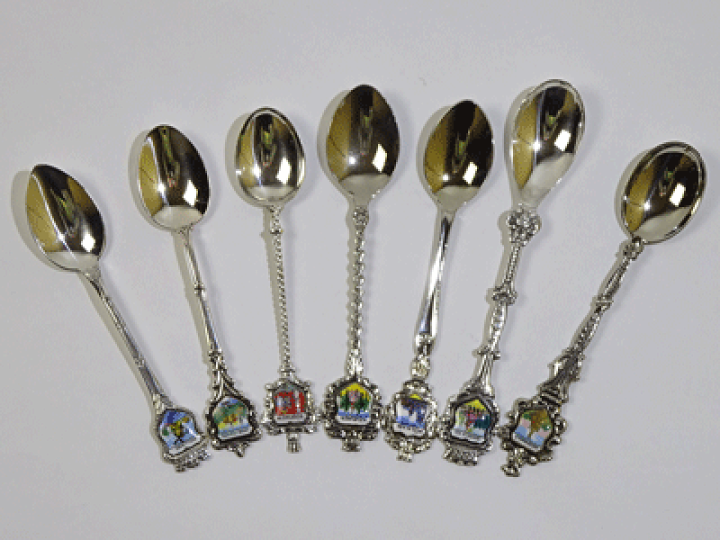 デンマーク製 エナメル色違いコーヒースプーン6本セット