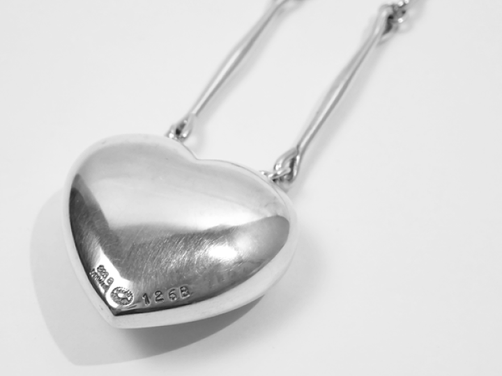 美品 ハートペンダント ♯126B ジョージジェンセン/  美品 ハートペンダント ♯126B ジョージジェンセン/GEORG JENSEN