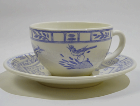 ジアン オワゾブルーモノ ティーカップソーサー