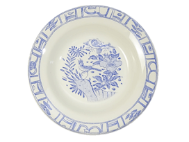 GIEN 陶器製 楕円形大皿 ホワイト/ブルー ジアン Gien | 洋食器のSohbiネットショップ【公式】