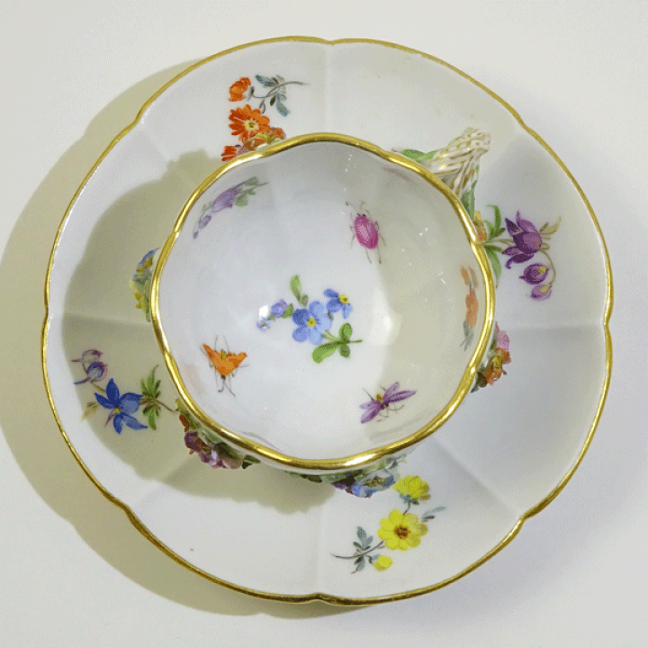 楽天市場】マイセン 3Dフラワー カップソーサー(S) 送料込み : 輸入