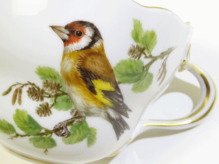 楽天市場】マイセン 鳥モチーフ 兼用カップソーサー ゴシキヒワ 送料 
