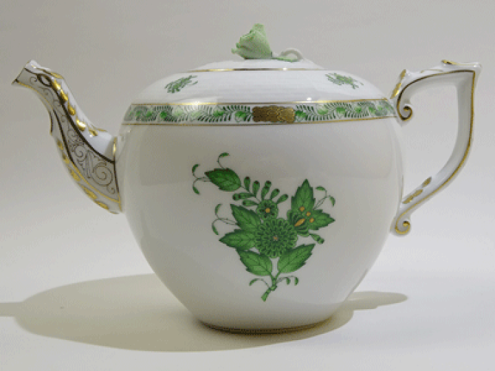 楽天市場】ヘレンド アポニーグリーン ティーポット(606) 送料込み  