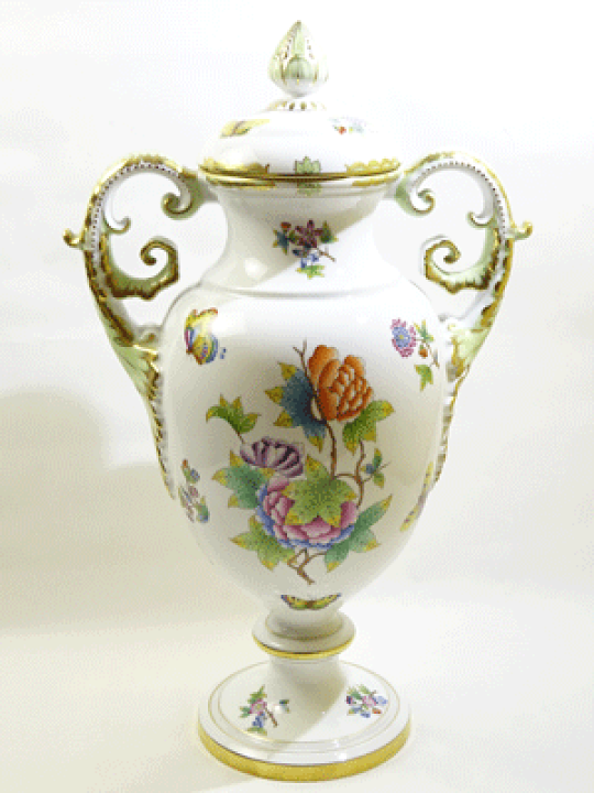 【E】美品✨ヘレンド ヴィクトリアブーケ 花瓶　フラワーベース 楽天市場】ヘレンド ヴィクトリアブーケ フラワーベース49cm 送料込み