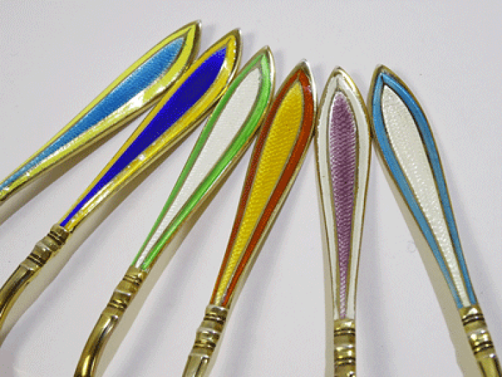 エナメル ティーコーヒースプーン6本セット マルチカラー 楽天市場】エナメル ティーコーヒースプーン6本セット マルチカラー