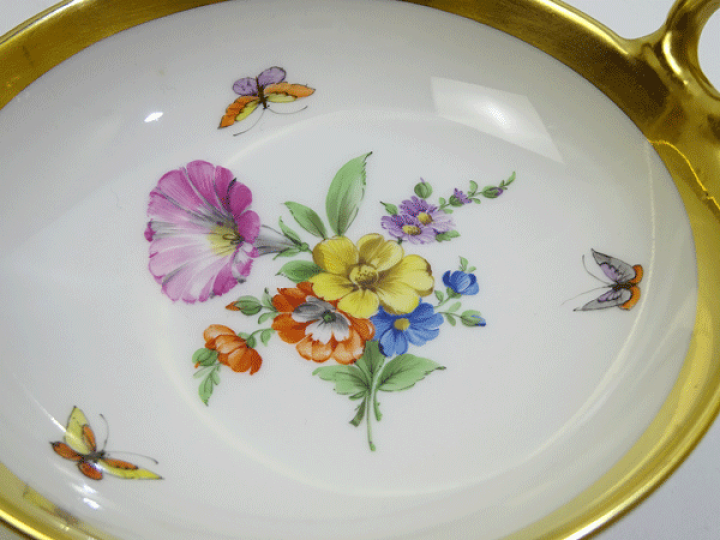 KPMベルリン　プレート　金彩　花　フルーツ KPMベルリンプレート金彩花フルーツ