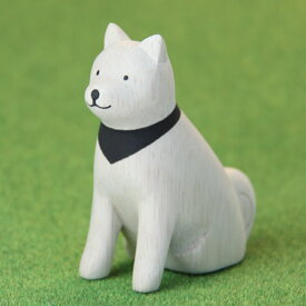 T-Lab./ティーラボ【ぽれぽれ動物／アキタイヌ】手作りの木彫りアニマルインテリア ギフト プレゼント 贈り物 誕生日