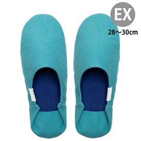 ABE HOME SHOES 阿部産業 バブーシュ・帆布 Turquoise Blue／ターコイズブルー EXサイズ 28-30cm ギフト プレゼント 誕生日