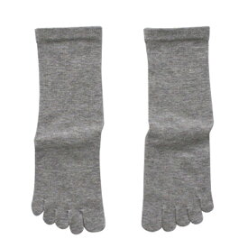 ORGANIC GARDEN 8-0403 オーガニックコットン スーピマ綿×ヤク 5本指ソックス 19 ヤクグレー プレゼント