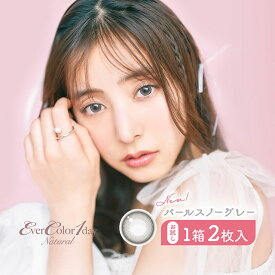エバーカラーワンデーナチュラル 2枚入り Ever Color 1day Natural【1箱2枚入×3箱】【メール便送料無料】3箱セット 6枚 カラーコンタクト 度あり 度なし エバーカラー 1day コンタクトレンズ 新木優子 ナチュラル パールスノーグレー グレー ちゅるん 細フチ ∀