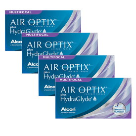 ◆【メール便送料無料】エアオプティクスプラス　ハイドラグライド　マルチフォーカル　遠近両用（2週間）【4箱】【2週間_2ウィーク_2week_コンタクトレンズ】エアオプティクスアクア遠近両用