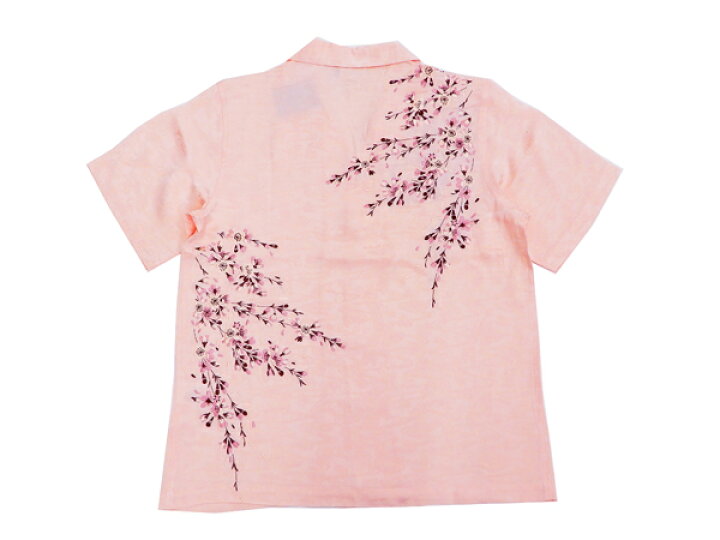 楽天市場】花旅楽団 桜刺繍 ジャガードシャツ SS-001 メンズ レーヨン 