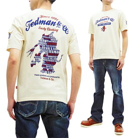 テッドマン Tシャツ TDSS-546 TEDMAN ラッキーデビル シルエット エフ商会 メンズ 半袖tee オフ白 新品