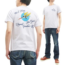 バズリクソンズ Tシャツ BR78990 Buzz Rickson VT-87 Torpedo メンズ ミリタリー 半袖tee ホワイト 新品