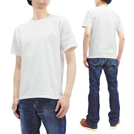 桃太郎ジーンズ Tシャツ MT002 GTB 左袖出陣ライン メンズ 半袖 Tee 半袖Tシャツ ホワイト 新品