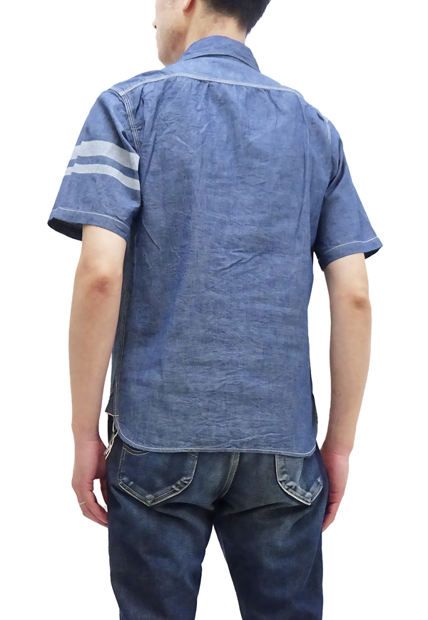 楽天市場】桃太郎ジーンズ 半袖シャツ MS045S シャンブレーシャツ