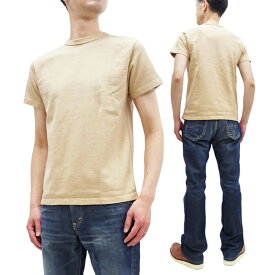 サムライジーンズ 無地 Tシャツ SJST-SC01 和綿クルーネックTシャツ メンズ Samurai Jeans 無地Tシャツ 半袖tee 淡栗 新品