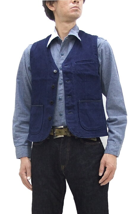楽天市場】桃太郎ジーンズ ベスト 04-010 桃太郎JEANS 刺し子ベスト 