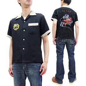 テーラー東洋 ボウリングシャツ TT39102 Tailor Toyo メンズ 半袖 スカ刺繍 ボーリングシャツ 半袖シャツ 119ブラック 新品