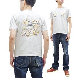 テーラー東洋 Tシャツ TT79215 JAPAN MAP 日本地図 刺繍 スカT メンズ スカTシャツ 半袖Tee 101ホワイト 新品