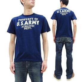 バズリクソンズ Tシャツ BR79348 米陸軍ロゴ Buzz Rickson U.S. ARMY ATHLETIC DEPT. メンズ ミリタリー プリント 半袖tee 128 ネイビー 新品