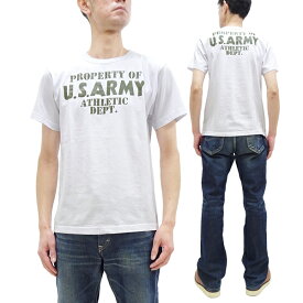 バズリクソンズ Tシャツ BR79348 米陸軍ロゴ Buzz Rickson U.S. ARMY ATHLETIC DEPT. メンズ ミリタリー プリント 半袖tee 101 ホワイト 新品
