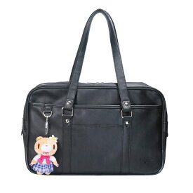 【GLOOMY× ROCO NAILS 公式】スクバ スクールバッグ 合皮スクバ レザー　高校生　中学生　ロコネイル グルーミー　ぬいぐるみチャーム　JK　2色展開