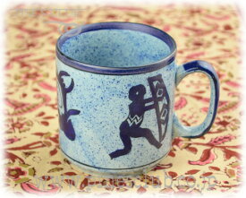陶器製 マグカップ 青色 KPC-002