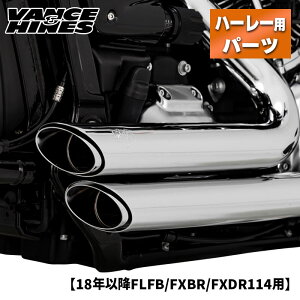 oXnCYV[gVbg X^bK[h tGL][Xg N[ y18Nȍ~ FLFB/FXBR/FXDR114z PCX\G} VanceHines Shortshots Staggered Exhaust System - Chrome for Harley-Davidson 17335 1