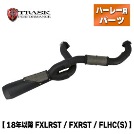 トラスクパフォーマンス■ビッグセクシー 2in1 フルエキゾースト マフラー ブラック 【18年以降 FXLRST / FXRST / FLHC(S)】 Trask Performance BIG SEXY 2:1 Exhaust System ハーレー TM-5131BK 1800-2649