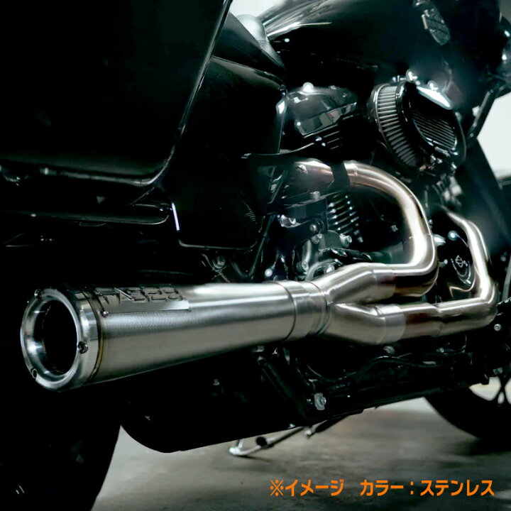 楽天市場】FAB28□M8バガー メガホンマフラー 2in1 フルエキゾースト 