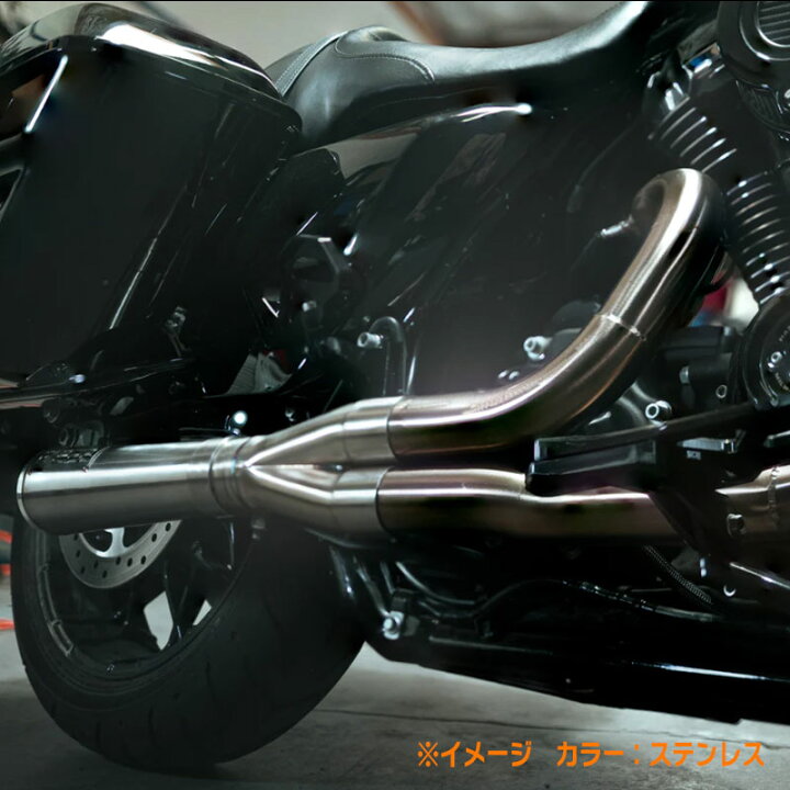 楽天市場】FAB28□M8バガー メガホンマフラー 2in1 フルエキゾースト 
