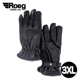 ローグ■ジェットソン レザーグローブ ブラック 【3XLサイズ】 Roeg Jettson glove BLACK ハーレー