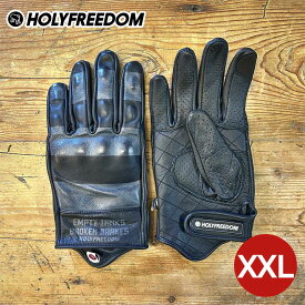 ホーリーフリーダム■ バイク用 ダルトン グローブ グレー 【XXLサイズ】 HolyFreedom DALTON GREY CE motorcycle glove 2XL 手袋 本革 牛革 スマホ タッチスクリーン タッチパネル メンズ