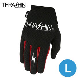 スラッシンサプライ■ ステルスグローブ ブラック/レッド 【L】 Thrashin Supply Stealth Glove - Black/Red バイク ハーレー