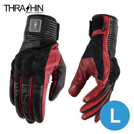 スラッシンサプライ■ ボクサーグローブ レッド 【L】 Thrashin Supply Boxer Glove - Red バイク ハーレー レザーグローブ