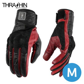 スラッシンサプライ■ ボクサーグローブ レッド 【M】 Thrashin Supply Boxer Glove - Red バイク ハーレー レザーグローブ