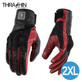 スラッシンサプライ■ ボクサーグローブ レッド 【2XL】 Thrashin Supply Boxer Glove - Red バイク ハーレー レザーグローブ