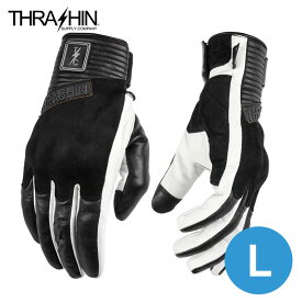 スラッシンサプライ■ ボクサーグローブ ホワイト 【L】 Thrashin Supply Boxer Glove - White バイク ハーレー レザーグローブ