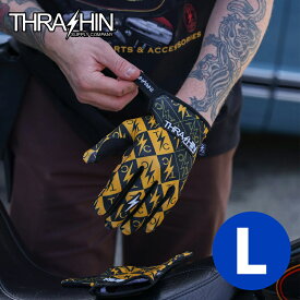 スラッシンサプライ■ ステルスグローブ チェッカー ブラック＆イエロー 【Lサイズ】 Thrashin Supply Stealth Glove - Checker - Black and Yellow SV1-26