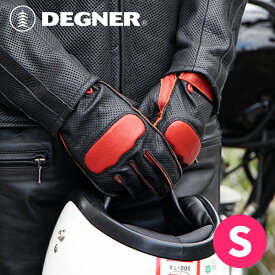 デグナー■レディース レザーメッシュグローブ ブラック/レッド 【S】 FRTG-78M DEGNER LADIES' LEATHER MESH GLOVES