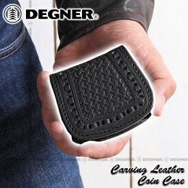 デグナー■カービングレザー コインケース ブラック W-89 DEGNER CARVING LEATHER COIN CASE