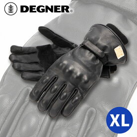 デグナー■ウィンター レザーグローブ ブラック 【XL】 WG-50 DEGNER WINTER LEATHER GLOVE 防寒 防風