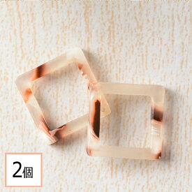 【毎日発送】 べっ甲風パーツ ベージュ 四角A 1ペア(2個) ピアス イヤリング ハンドメイド パーツ 材料 問屋 専門店